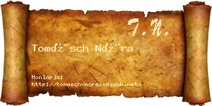 Tomásch Nóra névjegykártya