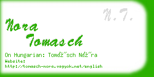 nora tomasch business card